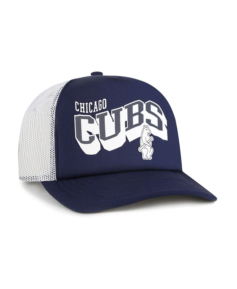 '47 Brand Men's Navy Chicago Cubs Meander Foam Trucker Snapback Hat