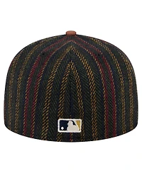 New Era Men's Brown Pittsburgh Pirates Vintage Herringbone 59FIFTY Fitted Hat