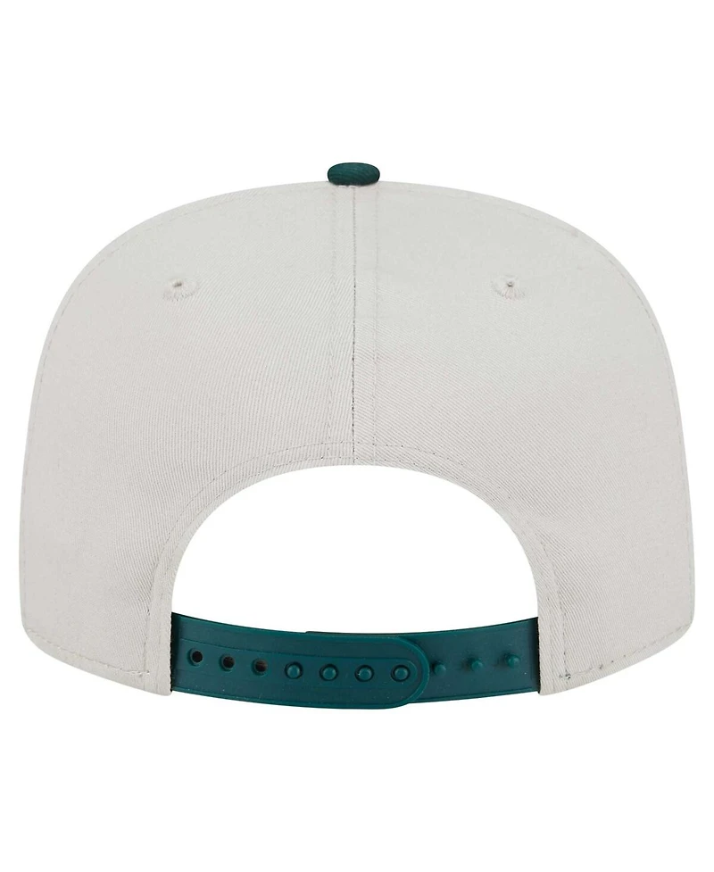 New Era Men's Cream Athletics Iron Golfer Snapback Hat