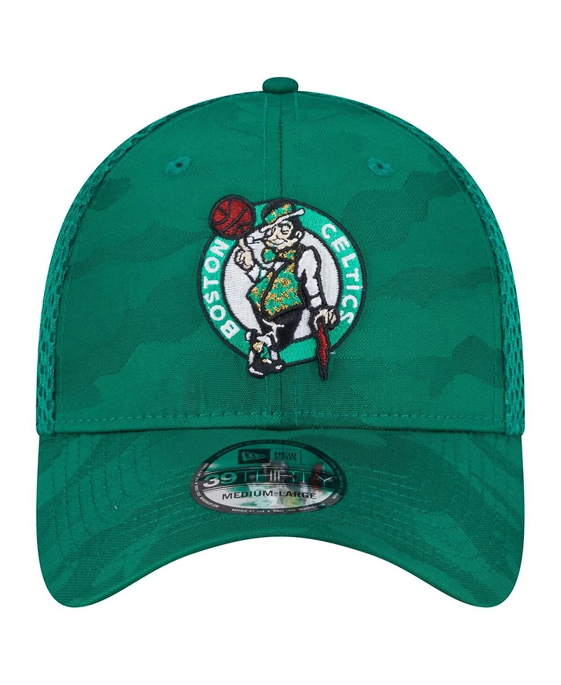 New Era Men's Kelly Green Boston Celtics Subtle Camo 39THIRTY Flex Hat