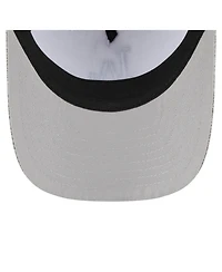 New Era Men's Gray Los Angeles Dodgers Cotton Weave M-Crown A-Frame 9FORTY Adjustable Hat
