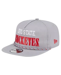 New Era Men's Gray Ohio State Buckeyes Golfer Vintage Adjustable Hat