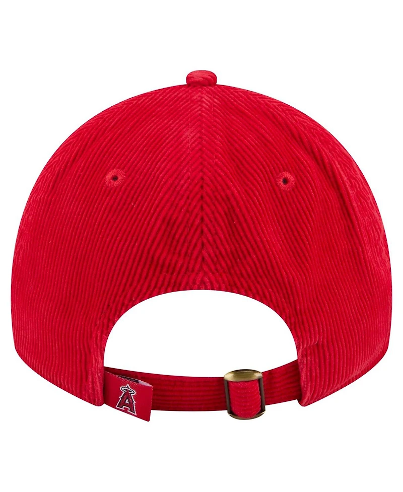 New Era Women's Red Los Angeles Angels Corduroy 9TWENTY Adjustable Hat