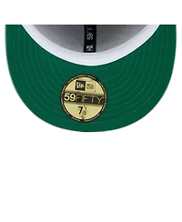 New Era Men's Navy/Gray York Yankees Satin 59FIFTY Fitted Hat