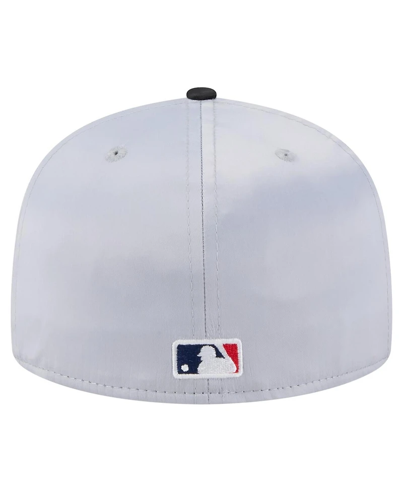 New Era Men's Gray/Black Chicago White Sox Satin 59FIFTY Fitted Hat