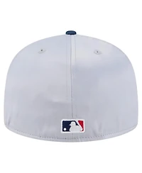 New Era Men's Gray/Navy Boston Red Sox Satin 59FIFTY Fitted Hat