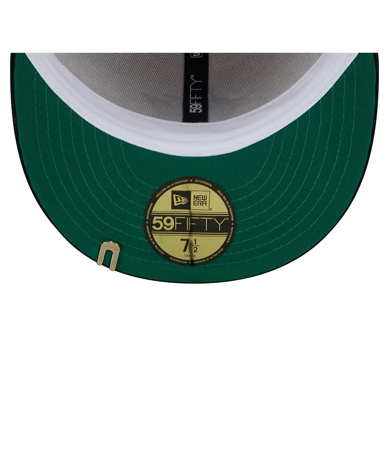 New Era Men's Cream/Black Miami Marlins Two-Tone Corduroy 59FIFTY Fitted Hat