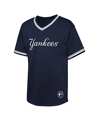 Outerstuff Big Boys and Girls Navy New York Yankees Relief Pitcher V-neck T-Shirt