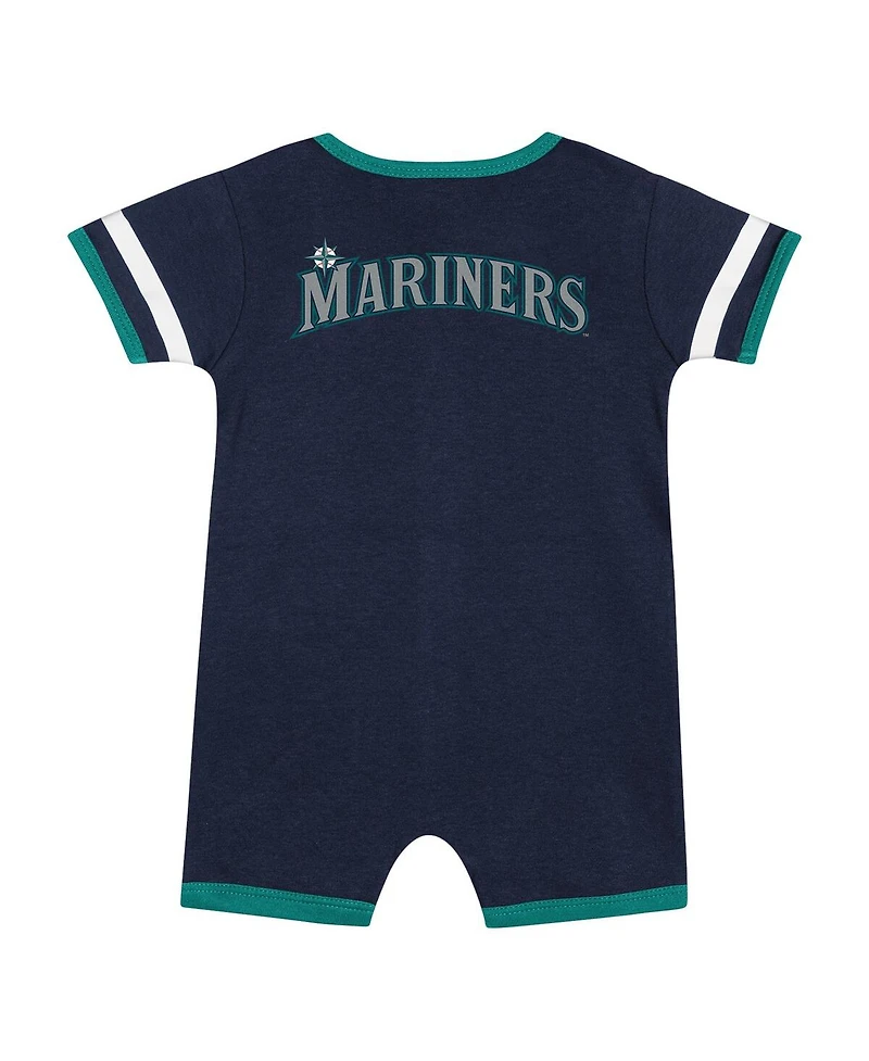Outerstuff Baby Boys and Girls 2-Piece Navy Seattle Mariners Double Hit Coverall Set