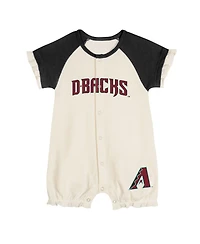 Outerstuff Baby Boys and Girls White Arizona Diamondbacks Slide Run Raglan Coveralls