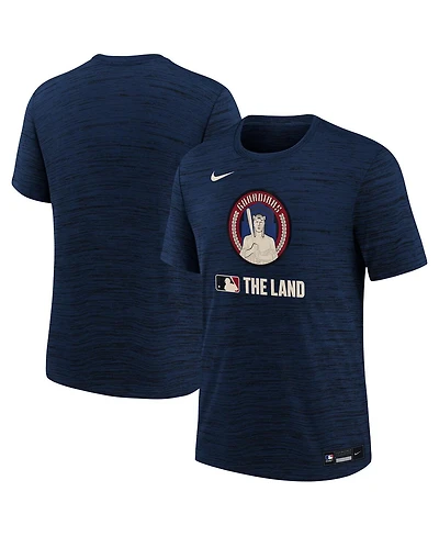 Nike Big Boys and Girls Navy Cleveland Guardians Authentic Collection City Connect Velocity Performance T-Shirt