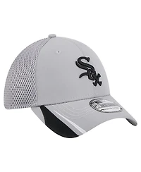 New Era Men's Gray Chicago White Sox Linear 39THIRTY Flex-Fit Hat