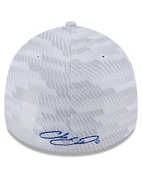 New Era Men's White Chase Elliott 39THIRTY Graded Flex Hat