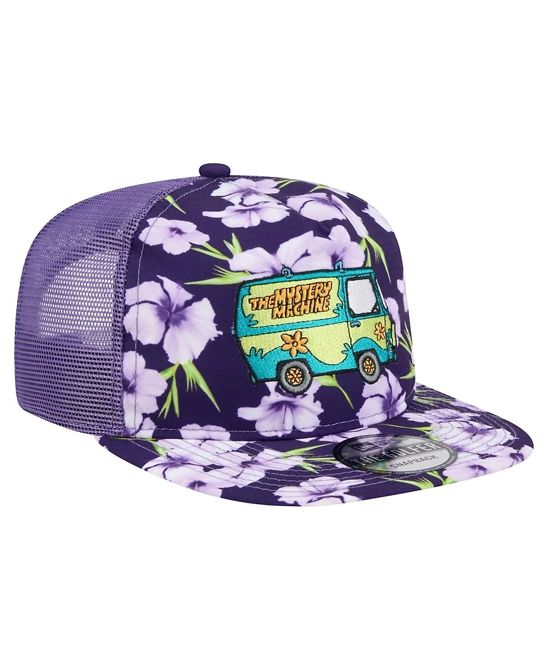 New Era Men's Purple Scooby-Doo Floral Golfer Snapback Hat