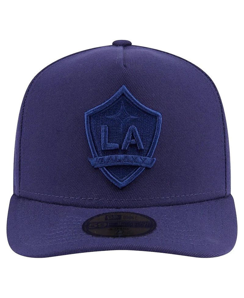 New Era Men's Navy La Galaxy Color Pack A-Frame 59FIFTY Fitted Hat