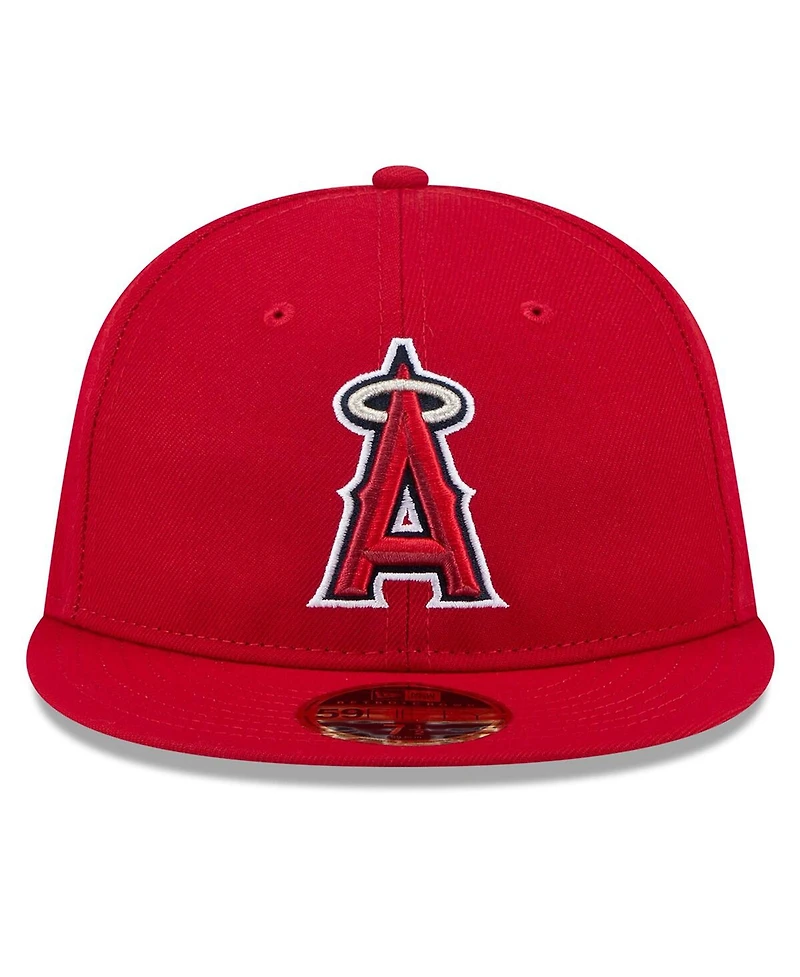New Era Men's Red Los Angeles Angels 2025 Jackie Robinson Day Retro Crown 59FIFTY Unstructured Fitted Hat