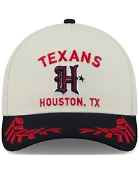 New Era Men's Cream/Navy Houston Texans 2025 Nfl Draft 9FORTY A-Frame M-Crown Adjustable Hat
