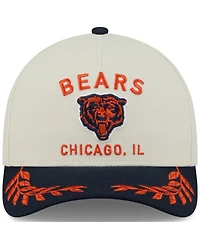 New Era Men's Cream/Navy Chicago Bears 2025 Nfl Draft 9FORTY A-Frame M-Crown Adjustable Hat