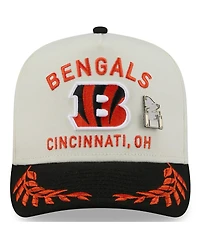New Era Men's Cream/Black Cincinnati Bengals 2025 Nfl Draft A-Frame 59FIFTY Fitted Hat