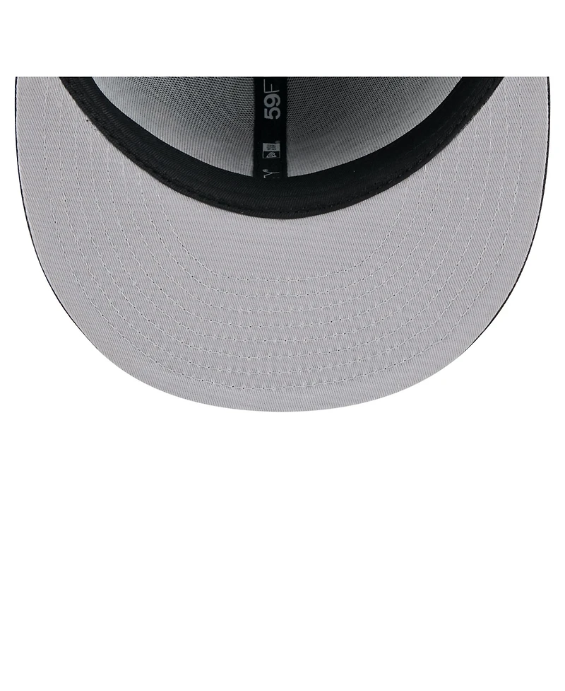 New Era Men's Black Miami Heat State Stitch 59FIFTY Fitted Hat