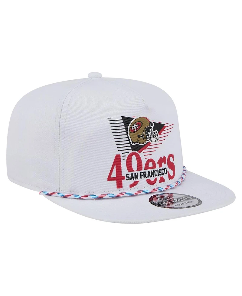 New Era Men's White San Francisco 49ers Collide Golfer Snapback Hat