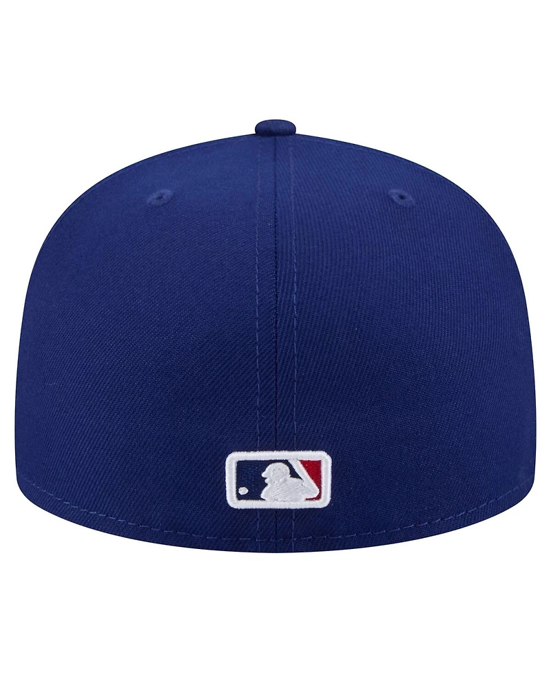 New Era Men's Royal Texas Rangers Yarn Stitch 59FIFTY Fitted Hat
