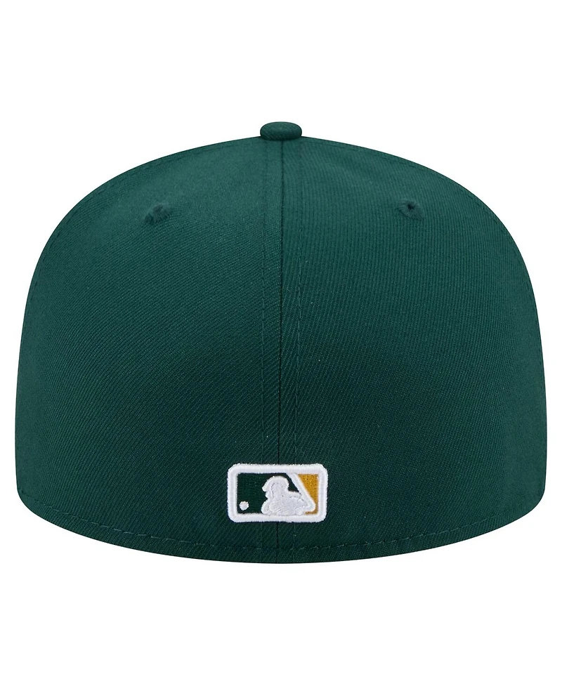 New Era Men's Green Athletics Yarn Stitch 59FIFTY Fitted Hat