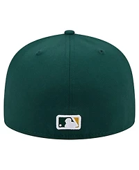 New Era Men's Green Athletics Yarn Stitch 59FIFTY Fitted Hat