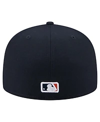 New Era Men's Navy Houston Astros Yarn Stitch 59FIFTY Fitted Hat