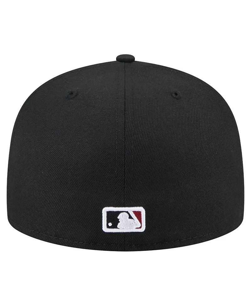 New Era Men's Black Arizona Diamondbacks Yarn Stitch 59FIFTY Fitted Hat