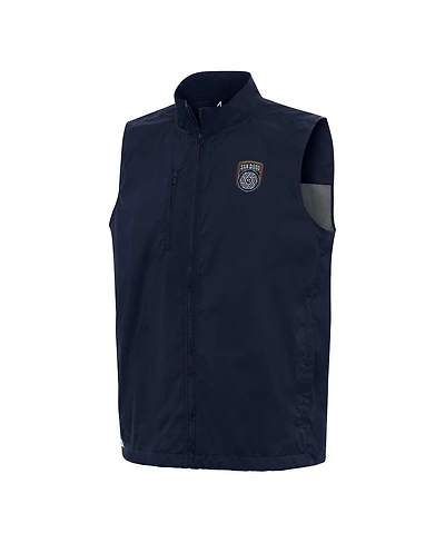 Antigua Men's Navy San Diego Fc Brisk Full-Zip Vest