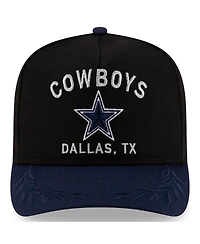 New Era Men's Black/Navy Dallas Cowboys 2025 Nfl Draft A-Frame 9FIFTY Snapback Hat