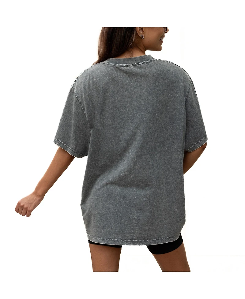 Gameday Couture Women's Grey Boston University Oversized Snow Wash T-Shirt