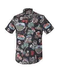 Reyn Spooner Men's Black San Francisco Giants Scenic Tri-Blend Performance Button-Up Top