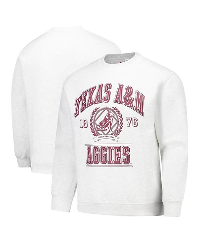 Established & Co. Men's and Women's Ash Texas A&M Aggies Vintage Crest Pullover Sweatshirt