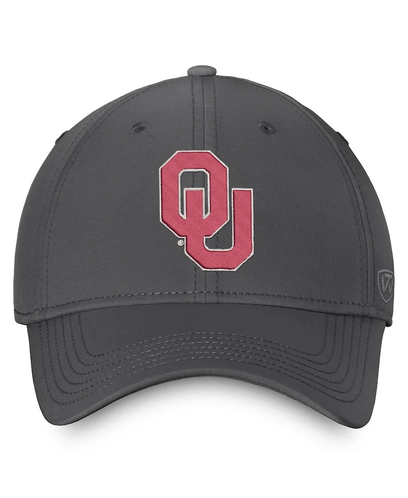 Top of the World Men's Charcoal Oklahoma Sooners Trainer Adjustable Hat