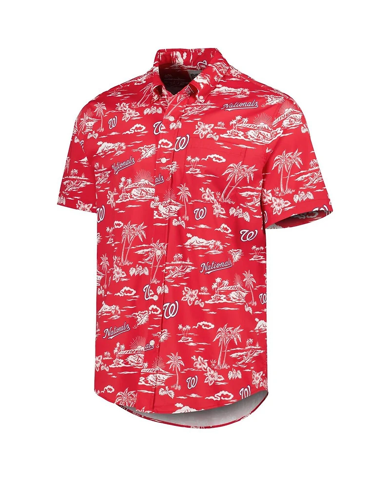 Reyn Spooner Men's Red Washington Nationals Kekai Performance Button-Up Shirt