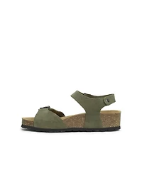 Low Wedge Dbl Buckle Sandal