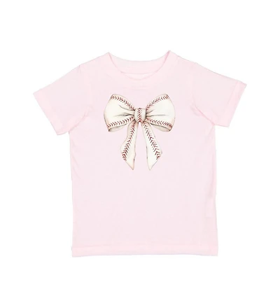 Sweet Wink Baby Girls Baseball Bow Short Sleeve T-Shirt