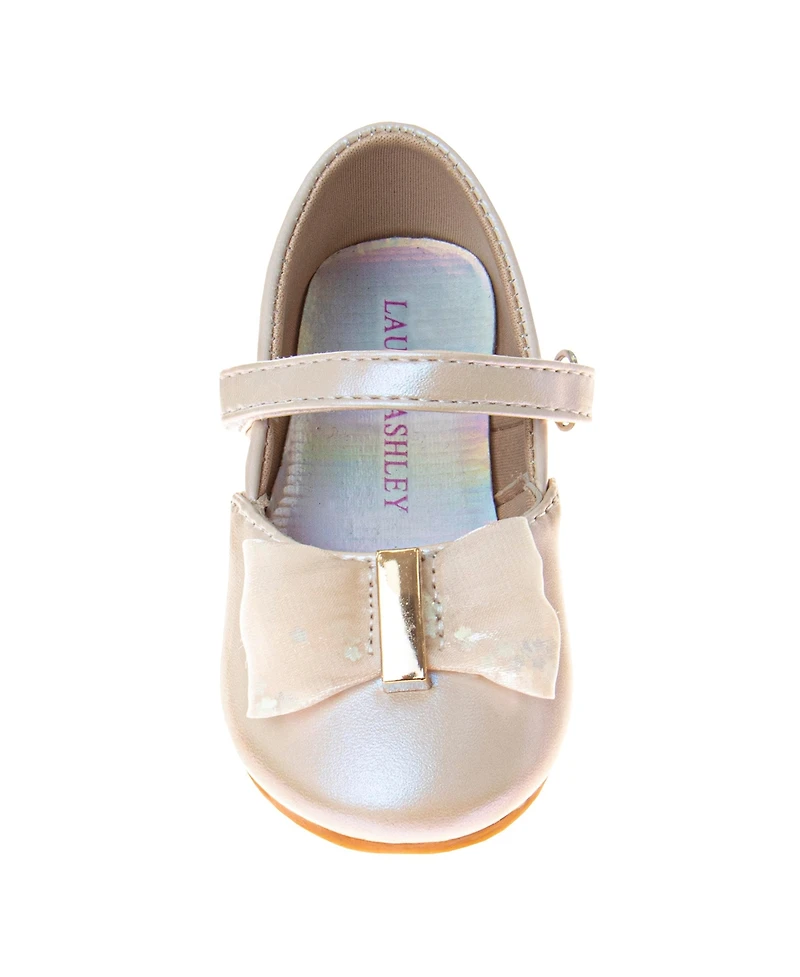 Laura Ashley Little and Big Girls Hook Loop Dress Shoe