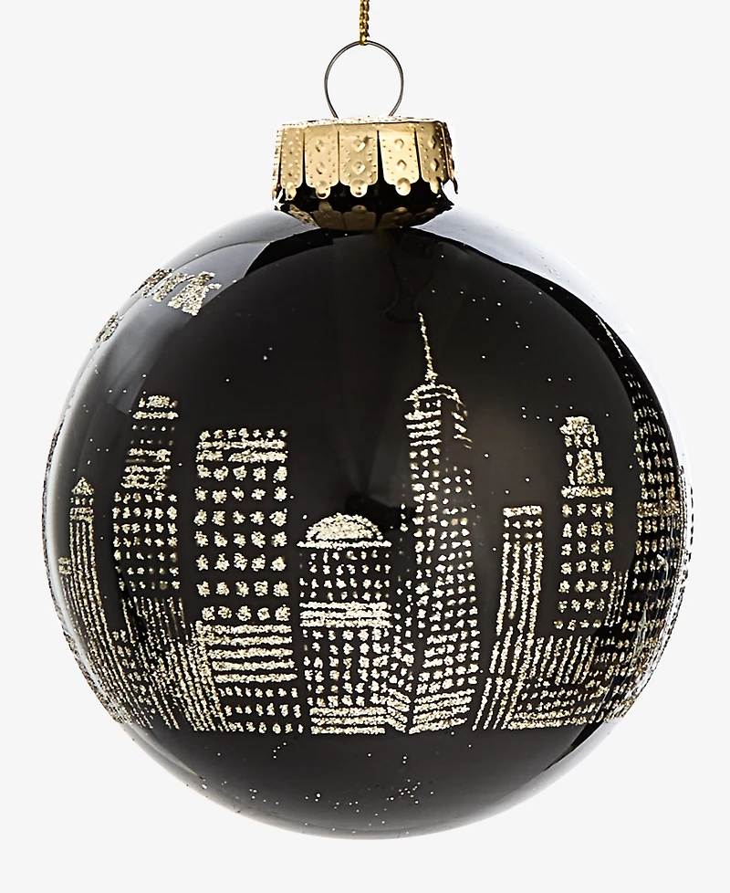 Holiday Lane New York City Skyline On Black Ornament, Exclusively at Macy's