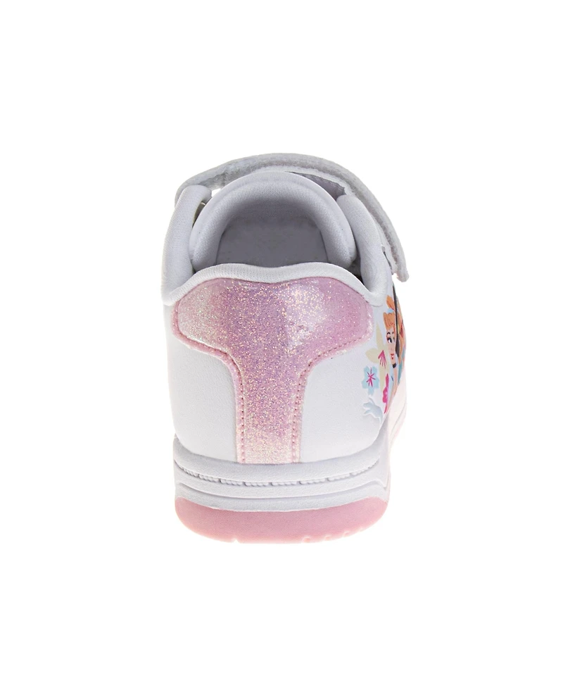Disney Toddler Girls Princess Hook and Loop Sneakers