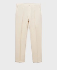 Mango Men's Salerno Linen Slim-Fit Suit Pants