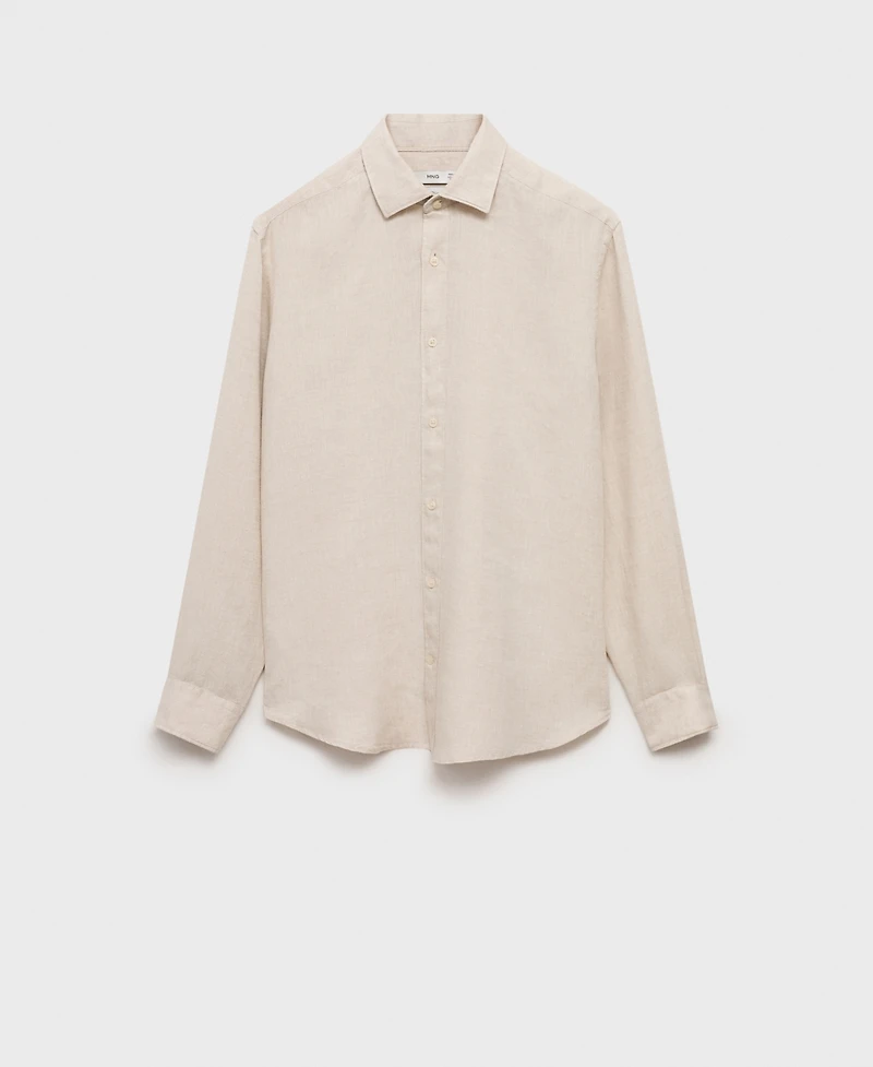 Mango Men's Regular-Fit Linen Shirt