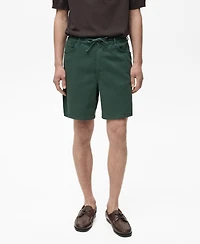 Mango Men's Denim Drawstring Shorts