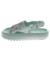 Disney Toddler Girls Frozen Anna and Elsa Hook Loop Backstrap Slides