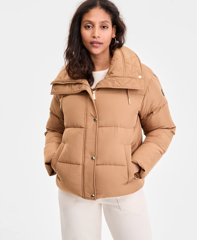 Michael Kors Women's Drawstring-Collar Puffer Coat