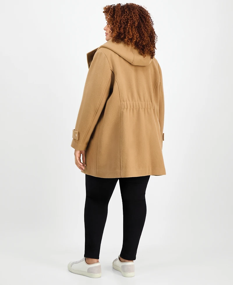Michael Michael Kors Plus Size Hooded Coat, Exclusively at Macy's