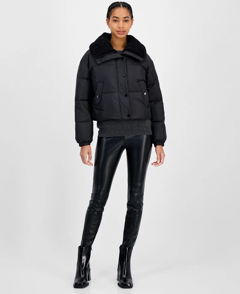 Michael Kors Women's Faux-Fur-Collar Puffer Coat
