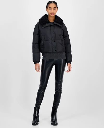 Michael Kors Women's Faux-Fur-Collar Puffer Coat